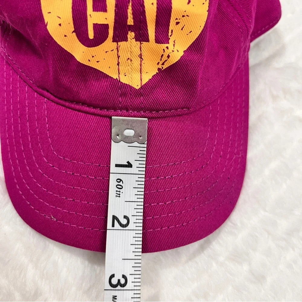 CAT Pink Baseball Cap Hat Yellow Heart Logo Girls‎ adjustable back